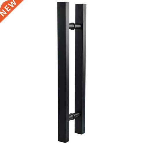 2 Pcs Black Stainless Steel Wooden Door Handle Glass Door Ha