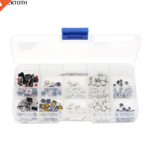 250Pcs Tactile Button Switch 10 Models Tactile Button Switch
