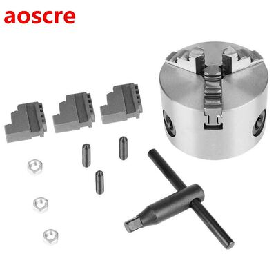 K11-80 3-Jaw Self-Centering Metal Lathe Chuck With Jaws 80mm