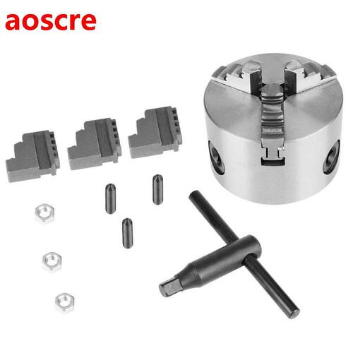 K11-80 3-Jaw Self-Centering Metal Lathe Chuck With Jaws 80mm