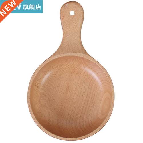 1pc Kitchen Salad Bowl Wooden Large Food Bowl Home D