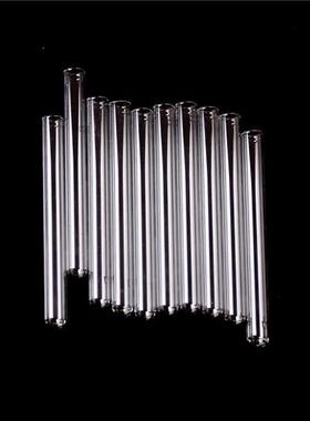 10Pcs Transparent Pyrex Glass Blowing Tubes 100mm Long Thick
