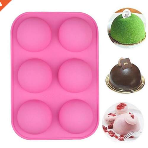 Pink Sphere Silicone Mold Large Half Ball Ice Chocolate Moul