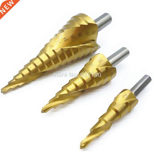 3pc Hss Spiral Grooved ep Cone Drill Bit 4mm-12mm/20mm/32m