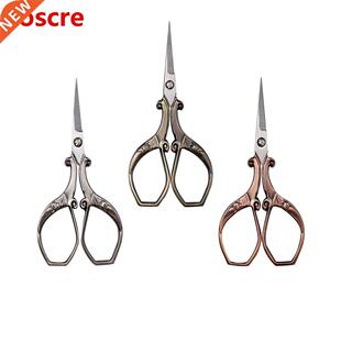 Vintage Plumage Corner Angle Handle Needlework Scissors For