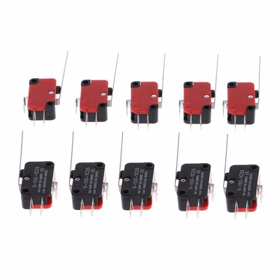 10pcs V-153-1C25 Limit Switches Long Straight Hinge Lever Ty