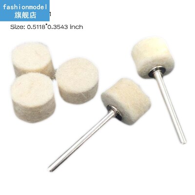 100Pcs 13mm New Wool Felt Polishing Buffing Pad + 2 Shank fo
