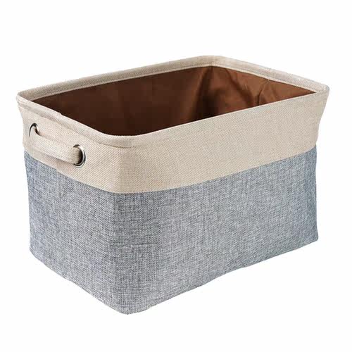 Cotton Linen Storage Basket Folding Washable Case Household