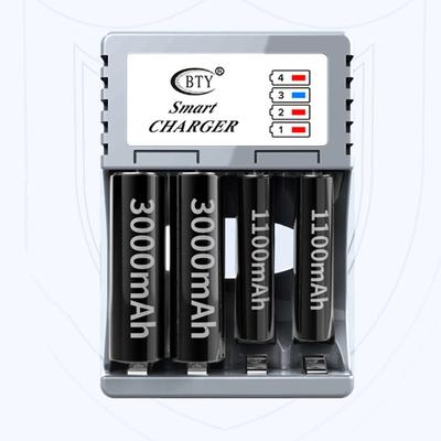 Universal Charger AA And AAA Rechargeable 4Ports NiMH NiCd B