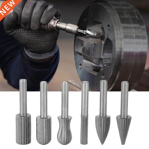 6Pcs 6mm Shank Tungsten Carbide Burr Wood File Metal Engrav