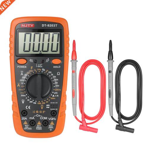 NJTY DT-9203T Digital Multimeter True RMS 2.6-inch LCD Digit