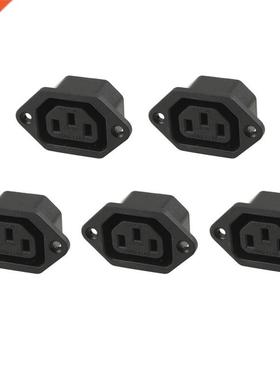 5 pcs black EC320 C13 AC 250V 10A mount plug and socket con