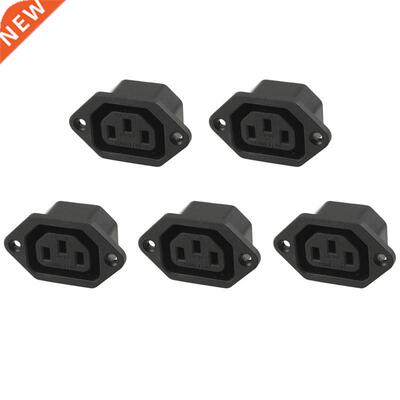 5 pcs black EC320 C13 AC 250V 10A mount plug and socket con