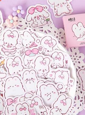 45 pcs/box Cute rabbit daily Kawaii Decoration Stickers Plan
