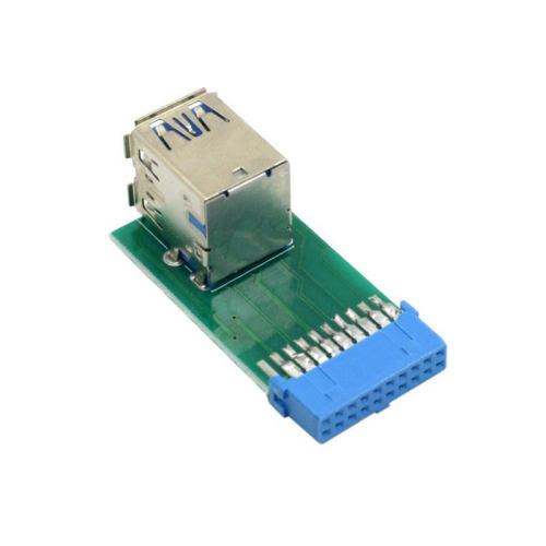 1pcs Double-decker Tpye USB .0 Hub 19pin USB .0 header to