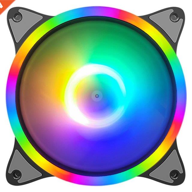 COOLMOON 4 Pin RGB 120mm Computer Case Fan Quiet 12CM Coolin