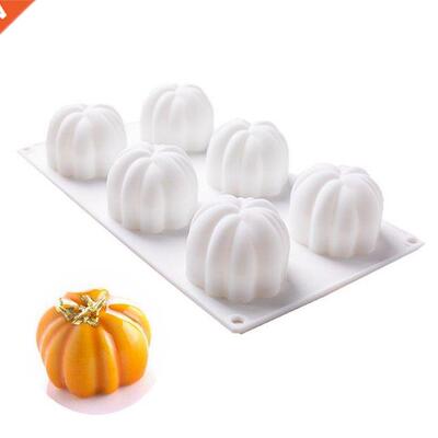 Cake Mold Pumpkin Shape 6 Grids Baking Mould Silicone Kitche