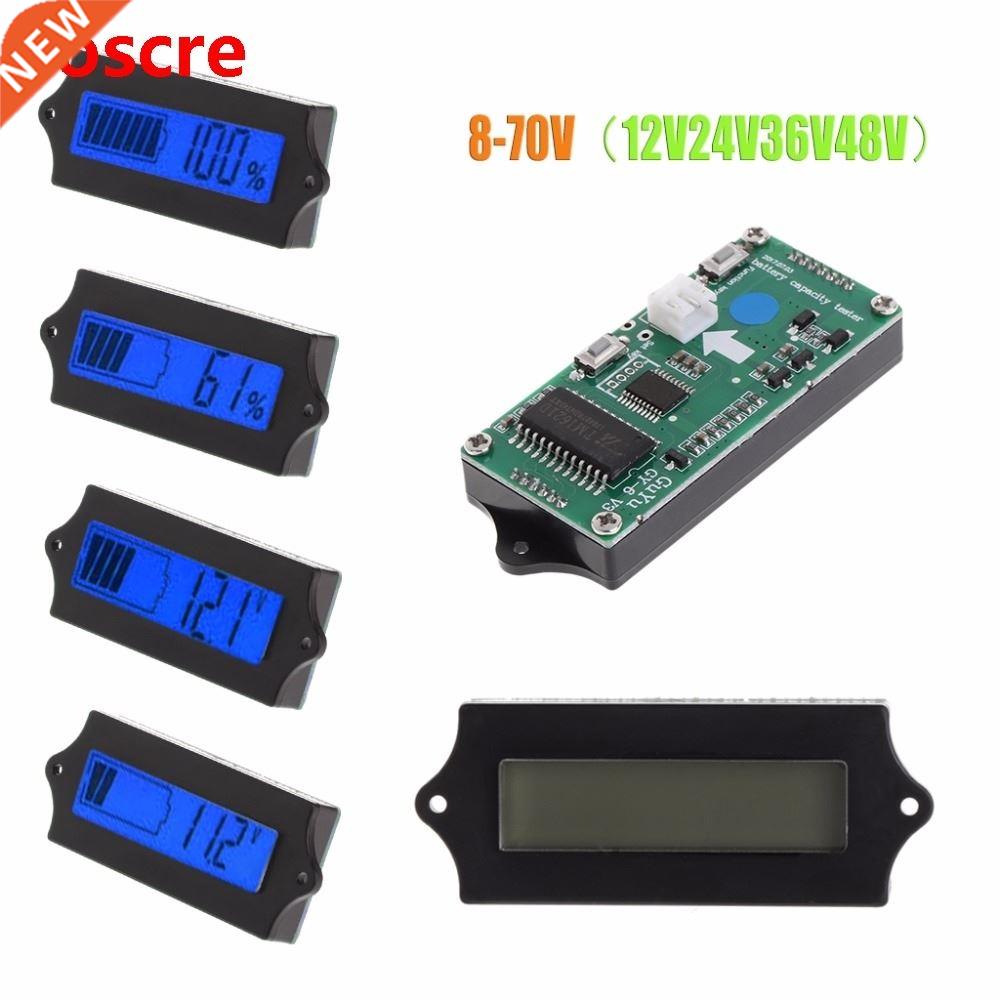 8-70V Blue LCD Lead Acid Lithium Battery Capacity Digital Te
