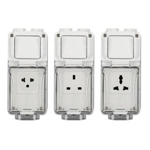 US/UK Plug Electrical Wall Socket Waterproof Outdoor Power O