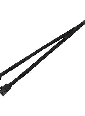 4 Pin Extension Cale Connector raided lack Sleeved CPU PW