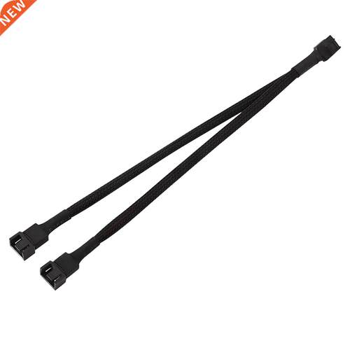 4 Pin Extension Cale Connector raided lack Sleeved CPU PW