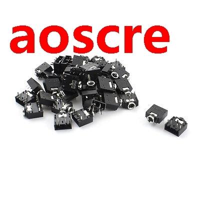40Pcs 5-Pin 3.5mm Earphone Headset Stereo Jack Socket PCB Mo