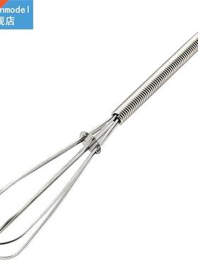 1pc Stainless Steel Egg Whisk Hand Push Egg Beater Wire Crea