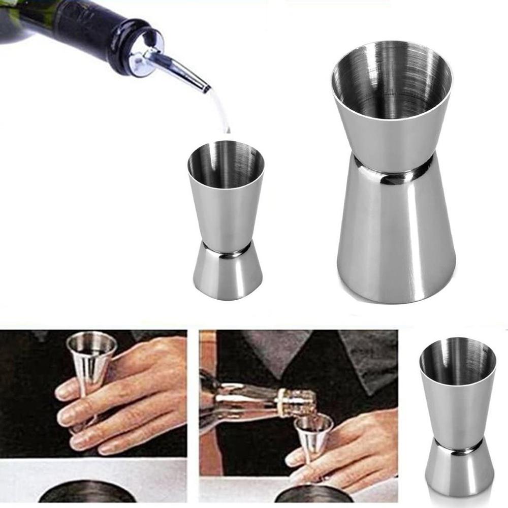 15/0ml 25/50ml Stainless Steel Cocktail Shaker Measure Cup