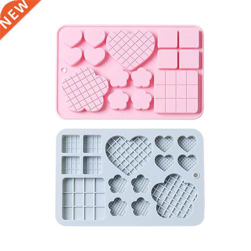 15 Holes Hard Candy Molds Slcone Materal Flower Waffle Sh