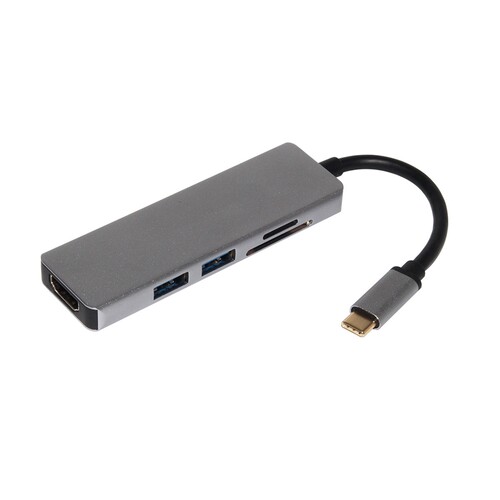 USB-C Hub Dual USB .1, Type C to HDMI 4K Adapter, SD & S