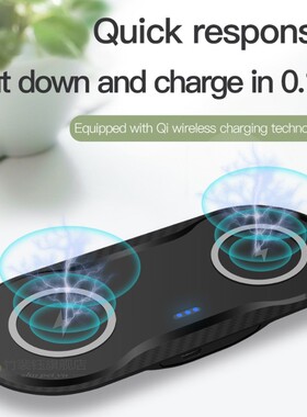 10W Double Qi Wireless Charger Pad for iPhone 11 XS XR X 8 A
