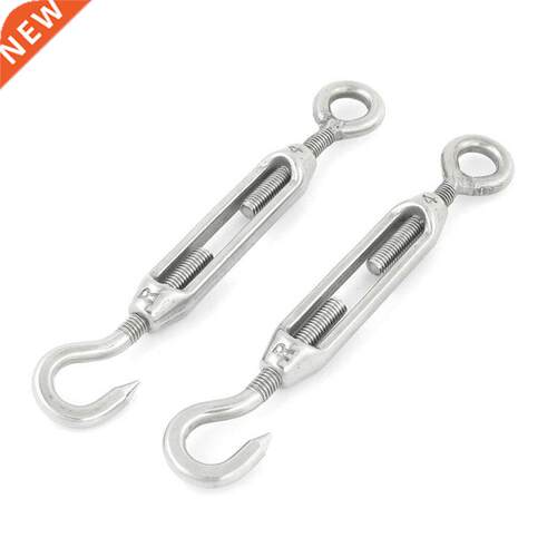 Pair Cable Wire Rope Hook Eye Turn Buckle .8 inch - 5.1 inc
