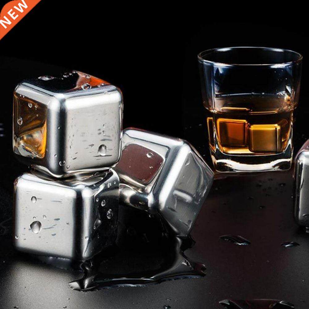 Whiskey Stones Stainless Steel Ice Cubes Reusable Chilling W图片