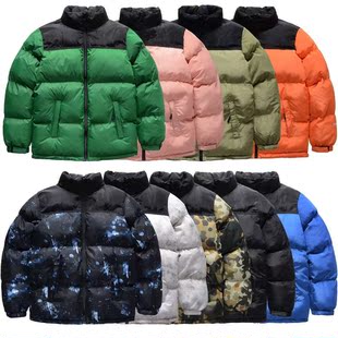 Winter The new Brand Face Parkas Mixed Colors Couple Cotton
