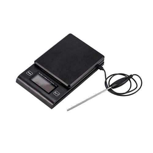 LED Timer Drip Coffee Scale with Temperature Measuring Probe