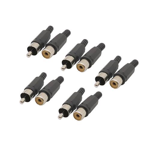 2/5Pair Plastic Lotus Plug Plastic Handle RCA Male Female So