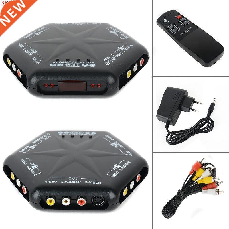 4 in 1 out AV Switch S-Video Video Audio Game RCA Box Select