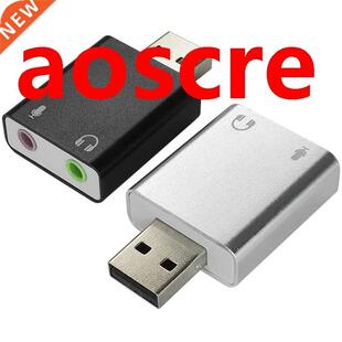 2Pack USB to Audio External Stereo Sound Adapter with .5mm