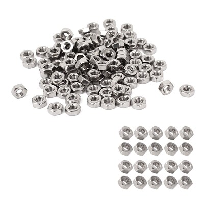 Metric M4 Hex Nut 304 Stainless Steel Fastener DIN 934 100pc