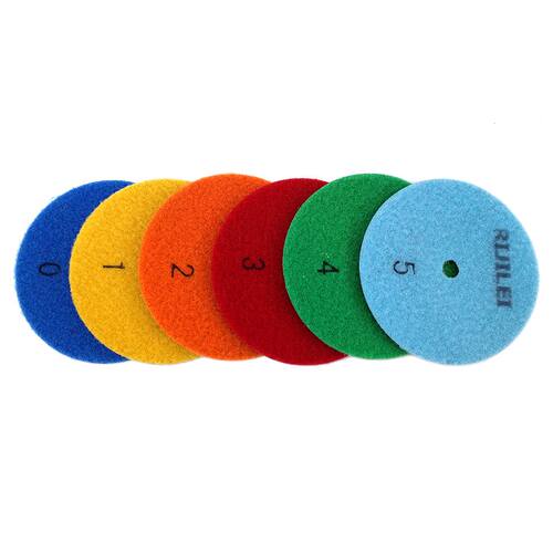 6PCS 4 Inch Dry Polishing Pad Flexible Resin 100mm Diamond