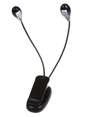 Clip 4 LEDs Reading Clip CBook Music Stand Lamplight