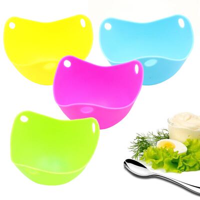 Silicone Egg Poaching Pods Egg Mold Bowl Rings Cooker Boiler