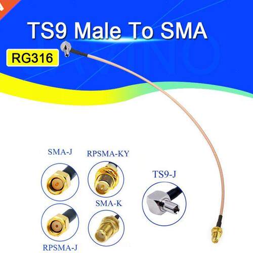 Javino SMA Female to TS9 Male Connector External Adapter Spl