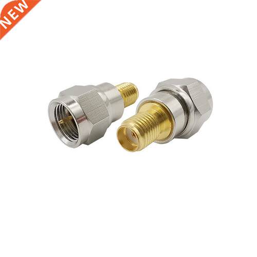 1Pcs Brass F-Type to SMA Female RF Coaxial Connector 50 Ohm