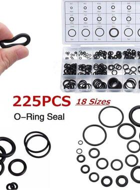 225pcs O Ring Rubber Washer 18 Sizes Rubber Sealing Gasket R