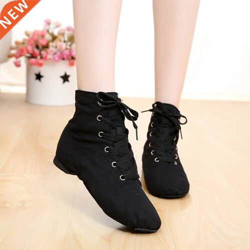 Cheap New Soft Men Women Sports Jazz Dance Shoes Lace Up Da