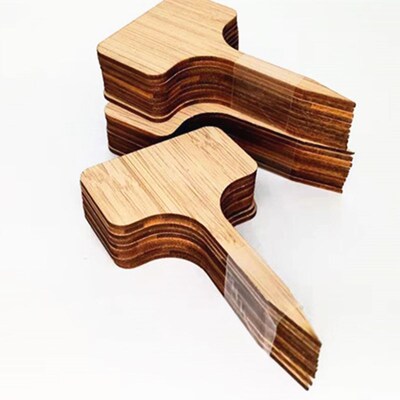 3  T-Type Bamboo Plant Labels Eco-Friendly Wooden Plant Sign