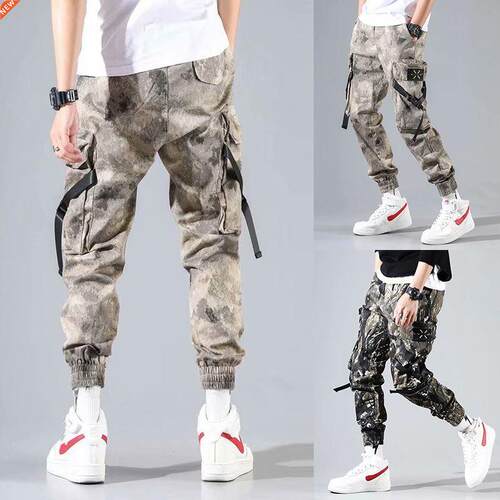 High Quality Men's Pants Casual Cotton Elastic Overa