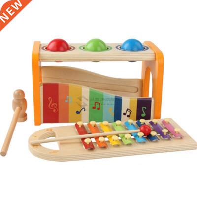 2020 New Hape Wooden Musical Instruts Toy Pound and Tap Benc