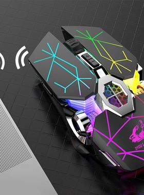 Mute 6 Keys 7 Colors Backlit 2.4GHz Wireless PC Gift Gaming